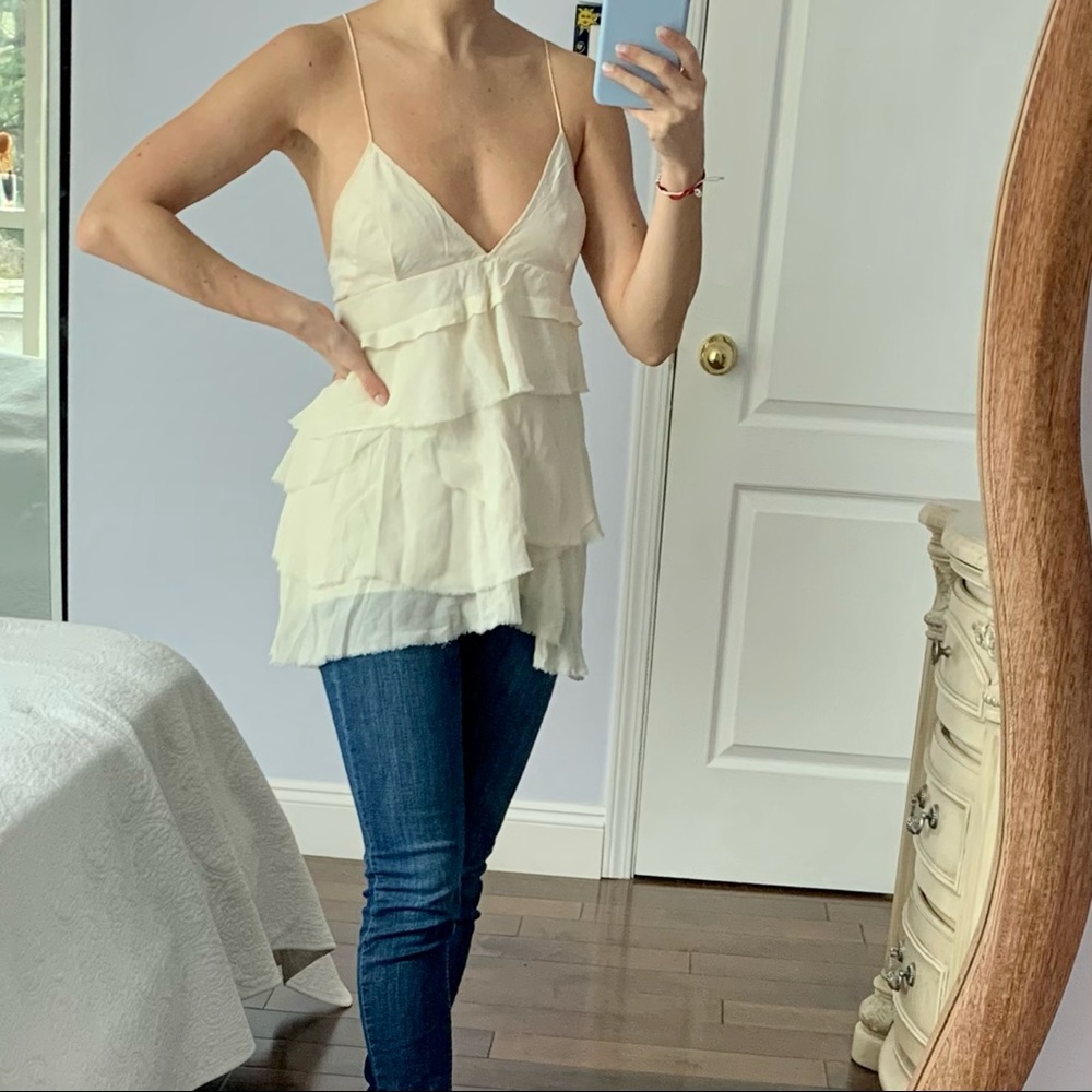 Aritzia Wilfred Pure Silk Strappy Top